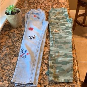2 pair girl jeans gently worn .BOTH PAIR SIZE 12